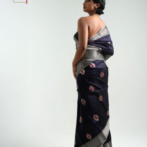 Komal Vihang' Off-White Pure Katan Silk Banarasi Handloom Saree