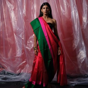 Dusty Olive Pure Katan Silk Banarasi Handloom Saree