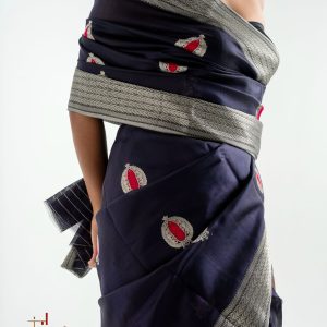 Old Rose Pure Katan Silk Banarasi Handloom Saree